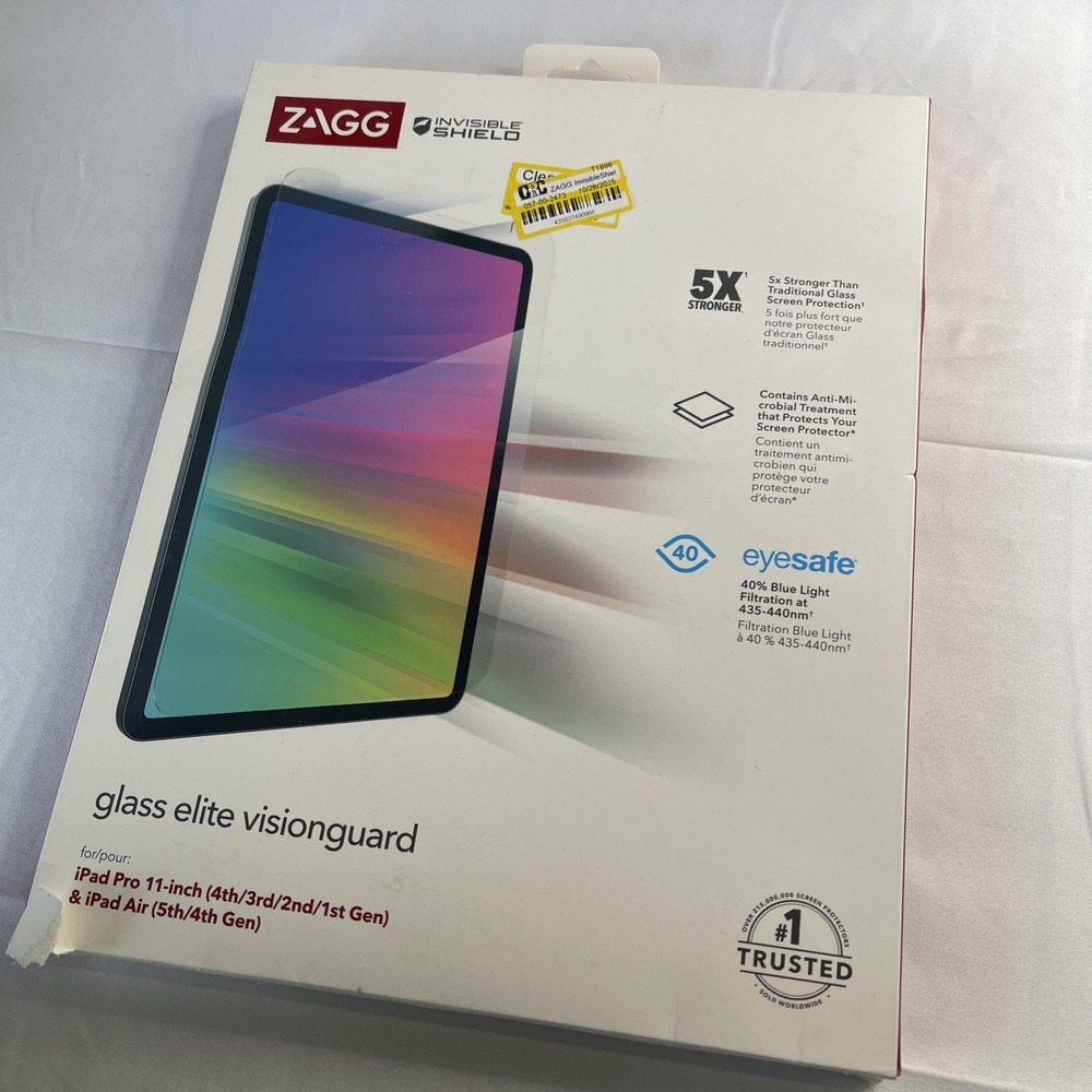 Zagg Glass Elite Visionguard Screen Protector iPad Pro 11" 1/2/3/4 iPad Air 4/5